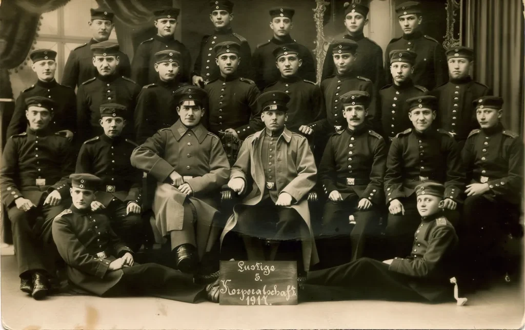 Manschappen van het Infanterie-Regiment Nr. 161.