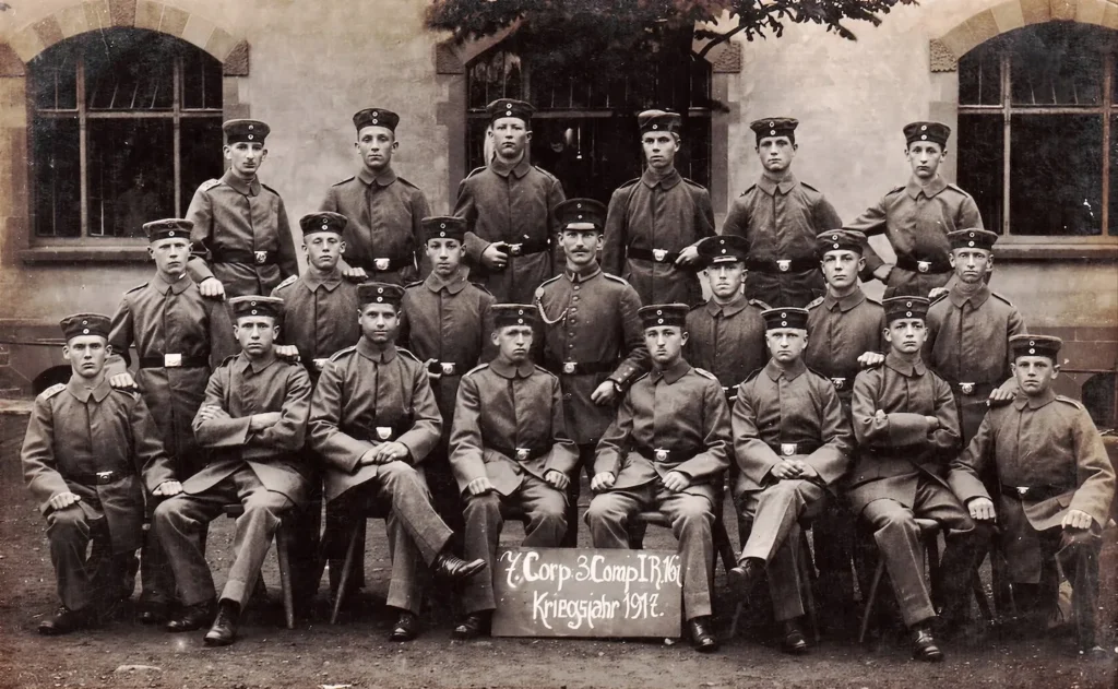 Manschappen van het Infanterie-Regiment Nr. 161.